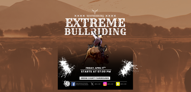 Flyer for the Extreme Bull riding event
