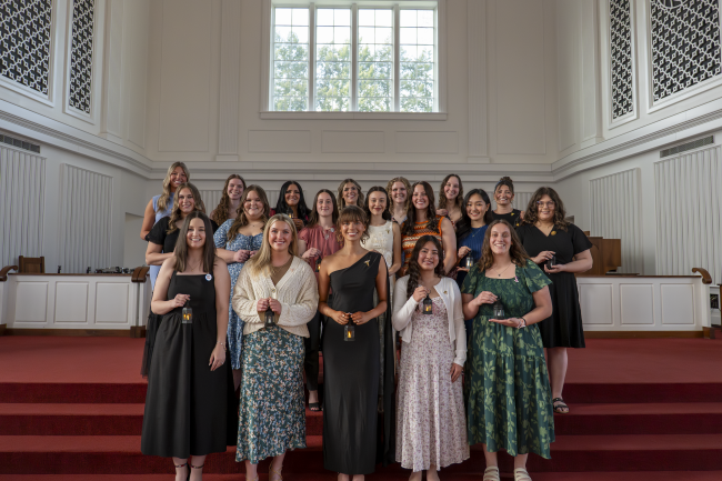 Nursing students during April 2026 pinning ceremony