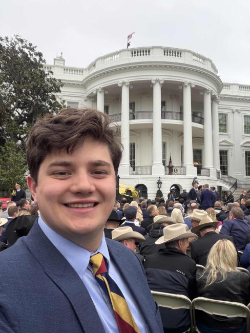 Alex Solomon pictured on the South Lawn of the White House