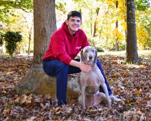 William Moss and his dog