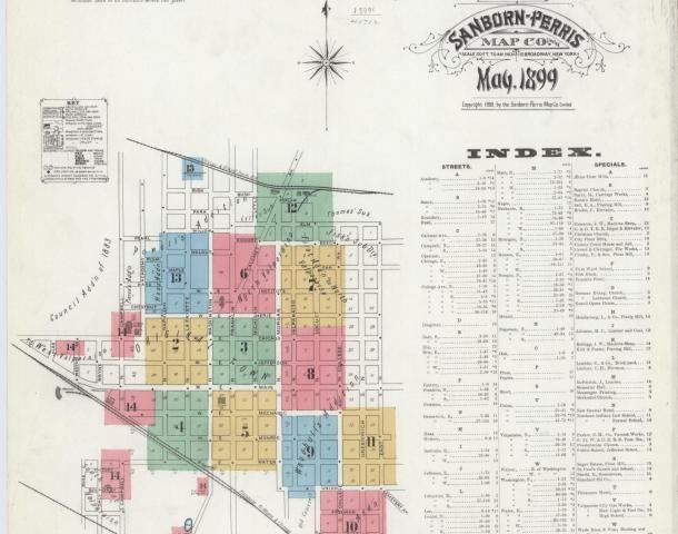 Sanborn Fire Map of Valparaiso, Indiana 